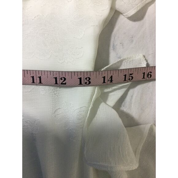 LULU'S SZ S Pretty Perfect White Burnout Floral Off-the-Shoulder Midi Dress B43 - Picture 6 of 8